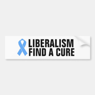 AUTOCOLLANT DE VOITURE ANTI-LIBÉRALISME, LE LIBÉRALISME TROUVE UN TRAIT