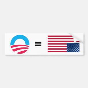 Autocollant De Voiture Anti-Obama a affligé le drapeau
