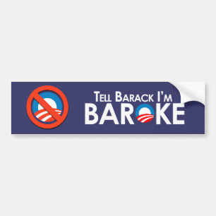 Autocollant De Voiture Anti-Obama - Baroke Bumpersticker