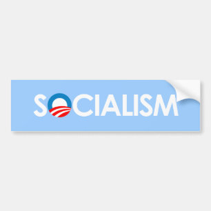 Autocollant De Voiture Anti-Obama - blanc de socialisme