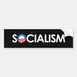 Autocollant De Voiture Anti-Obama - blanc de socialisme