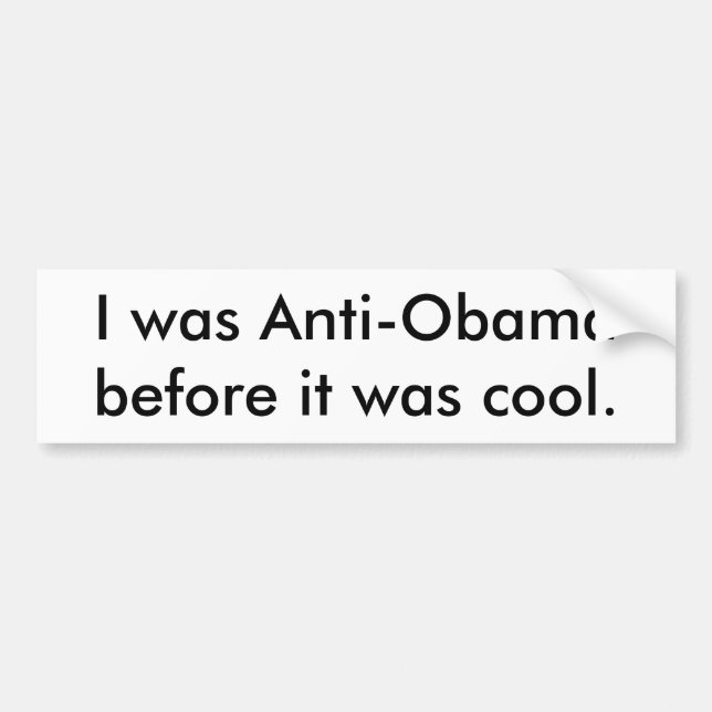 Autocollant De Voiture Anti-Obama Bumpersticker (Devant)