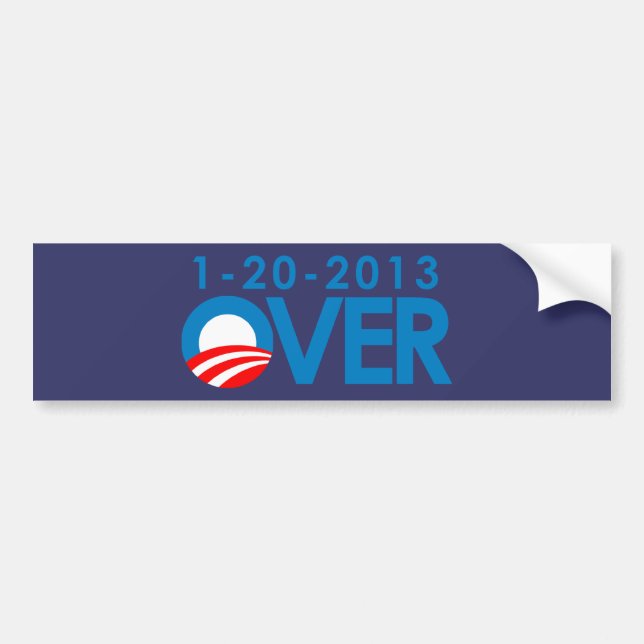 Autocollant De Voiture Anti-Obama Bumpersticker - plus de 1-20-2013 (Devant)