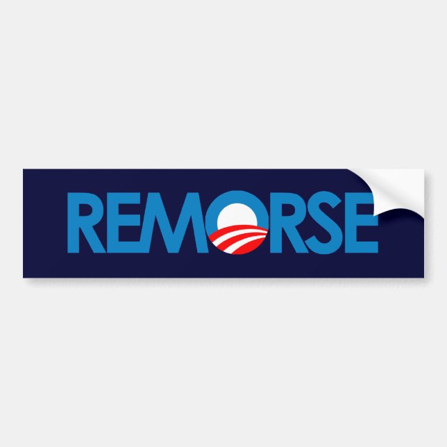 Autocollant De Voiture Anti-Obama Bumpersticker - remords (Devant)