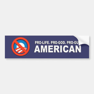 Autocollant De Voiture Anti-Obama - contre l'avortement et l'euthanasie.