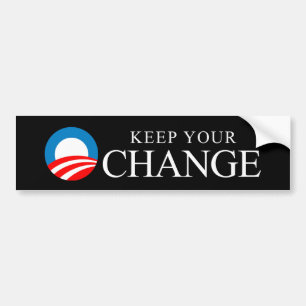 Autocollant De Voiture Anti-Obama - gardez votre changement