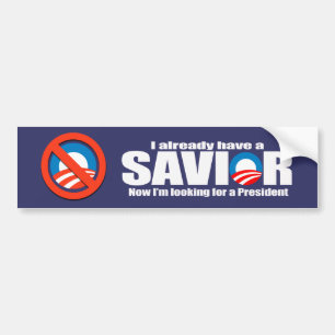 Autocollant De Voiture Anti-Obama - I aleady ont un sauveur