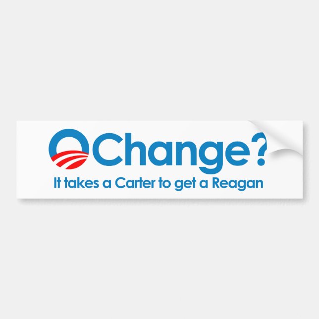 Autocollant De Voiture Anti-Obama - il prend Carter pour obtenir Reagan (Devant)