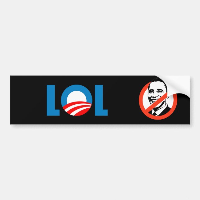 Autocollant De Voiture Anti-Obama - LOL (Devant)