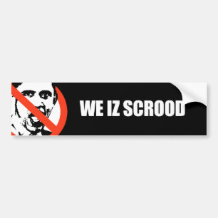 Autocollant De Voiture Anti-Obama - nous scrood d'iz