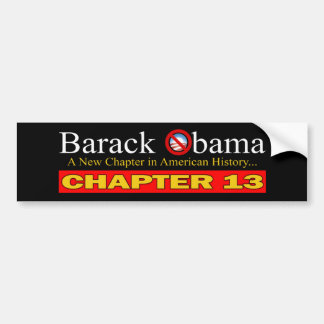 Autocollant De Voiture Anti-Obama - nouvelle faillite de chapitre…