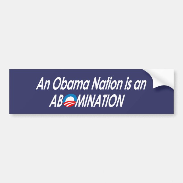 Autocollant De Voiture Anti-Obama - Obamanation (Devant)