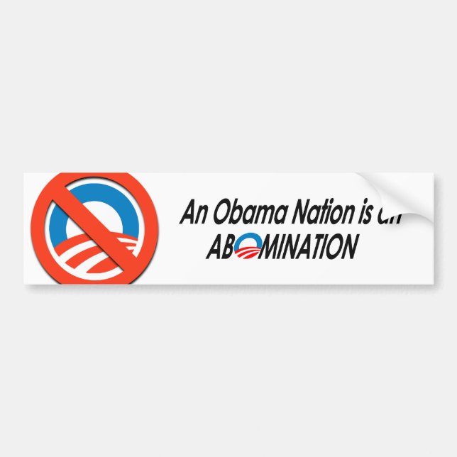 Autocollant De Voiture Anti-Obama - Obamanation 2 (Devant)