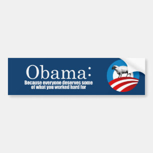 Autocollant De Voiture Anti-Obama - puisque chacun mérite votre argent