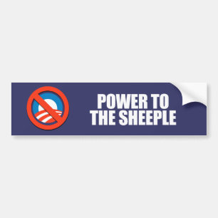 Autocollant De Voiture ANTI-OBAMA- puissance au sheeple