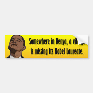 Autocollant De Voiture Anti Obama - quelque part au Kenya