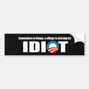 Autocollant De Voiture Anti-Obama - quelque part au Kenya un village est