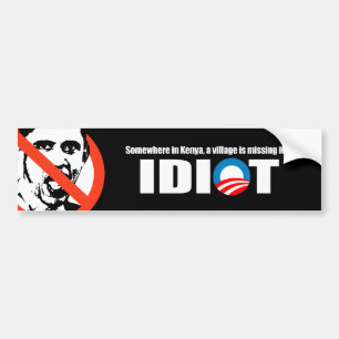 Autocollant De Voiture Anti-Obama - quelque part au Kenya un village est