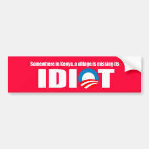 Autocollant De Voiture Anti-Obama - quelque part au Kenya un village est