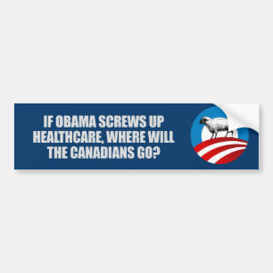 Autocollant De Voiture Anti-Obama - si Obama visse le T-shirt de soins de