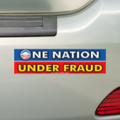 Autocollant De Voiture Anti Obama "Une nation sous fraude" (On Car)