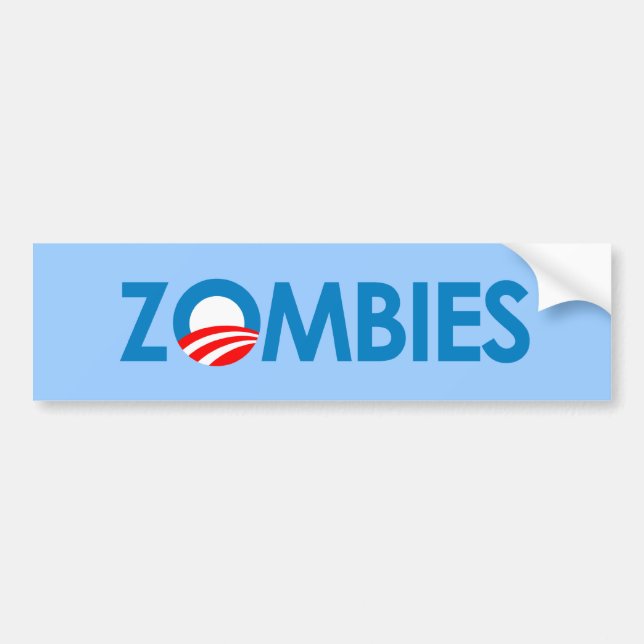Autocollant De Voiture Anti-Obama - zombis (Devant)
