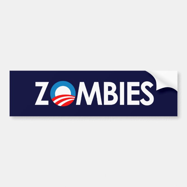 Autocollant De Voiture Anti-Obama - zombis blancs (Devant)