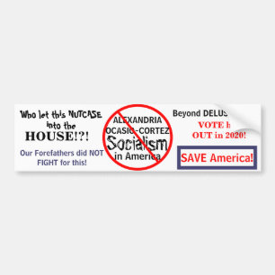 Autocollant De Voiture Anti-Ocasio-Cortez Socialisme Modifier l'année é