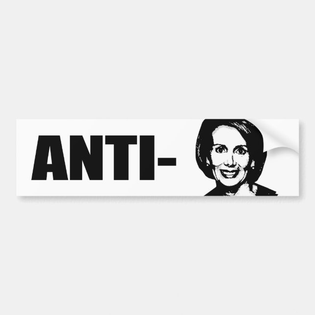 AUTOCOLLANT DE VOITURE ANTI-PELOSI (Devant)