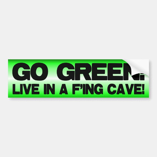 Autocollant De Voiture Anti réchauffement climatique - devenez écolo ! (Devant)