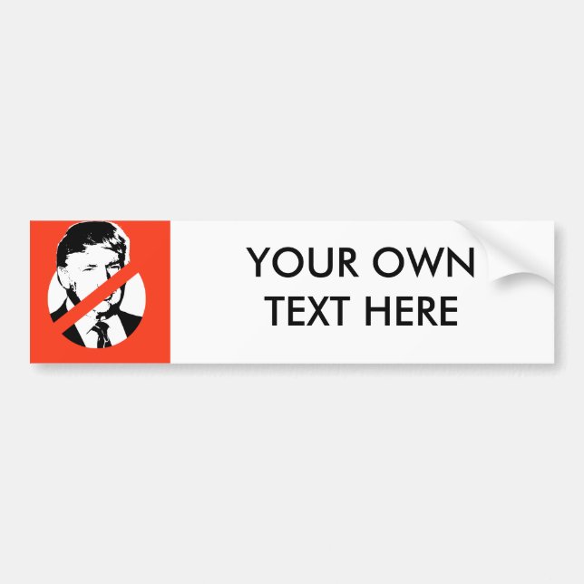 AUTOCOLLANT DE VOITURE ANTI-TRUMP (Devant)