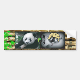 Autocollant De Voiture Anti Trump / panda,