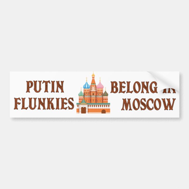 Autocollant De Voiture Anti Trump Poutine Russie (Devant)