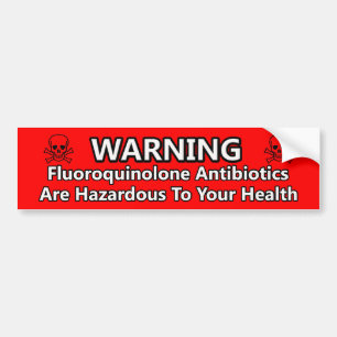Autocollant De Voiture Antibiotiques d'avertissement de fluoroquinolone