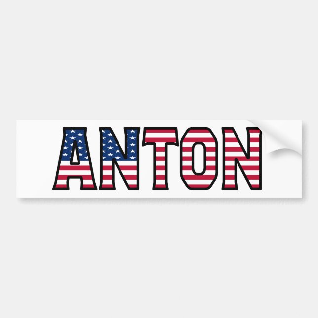 Autocollant De Voiture Anton Nom Vorname USA Aufkleber Sticker Auto (Devant)
