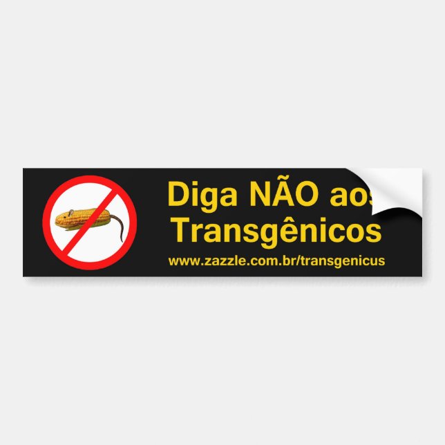 Autocollant De Voiture AOS Transgênicos de Diga NÃO (Devant)