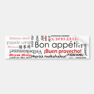 Autocollant De Voiture Appetit de fève dans la typographie différente d