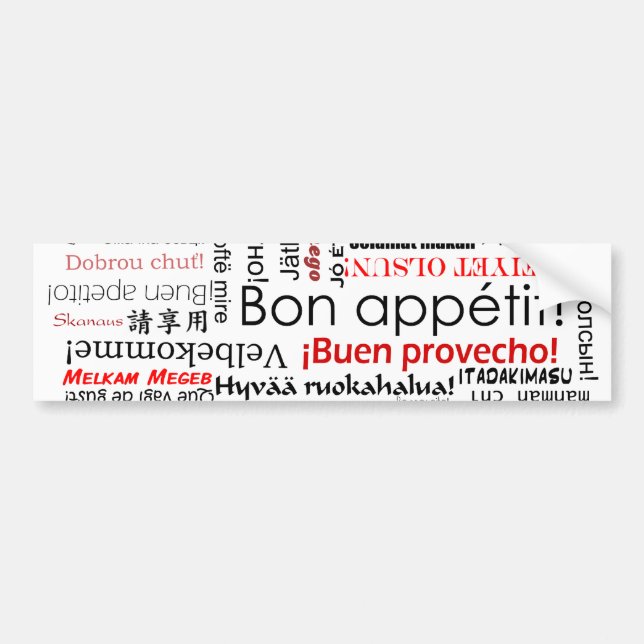 Autocollant De Voiture Appetit de fève dans la typographie différente de (Devant)