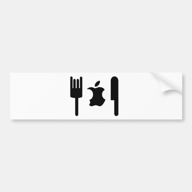 Autocollant De Voiture Apple drôle (Devant)