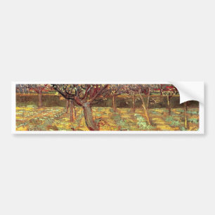 Autocollant De Voiture Apricot à Blossom, Vincent van Gogh. Vinta