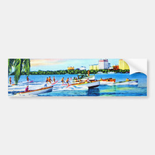 Autocollant De Voiture Aquaplanissement sur la baie de Biscayne, Miami, F