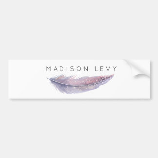 Autocollant De Voiture Aquarelle Feather Simple Chic Personnalisé