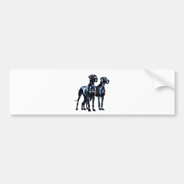 Autocollant De Voiture Aquarelle Great Danes (Devant)