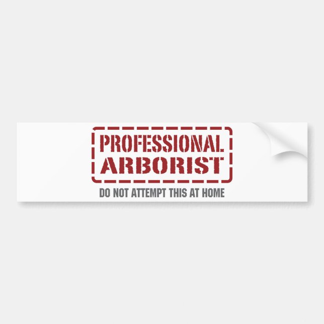 Autocollant De Voiture Arboriste professionnel (Devant)