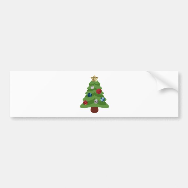 Autocollant De Voiture arbre de noël émoji (Devant)