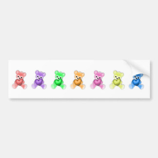 Autocollant De Voiture Arc-en-ciel de nounours de KRW
