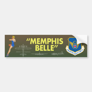 Autocollant De Voiture Armée de l'Air "de belle de Memphis la 8ème"