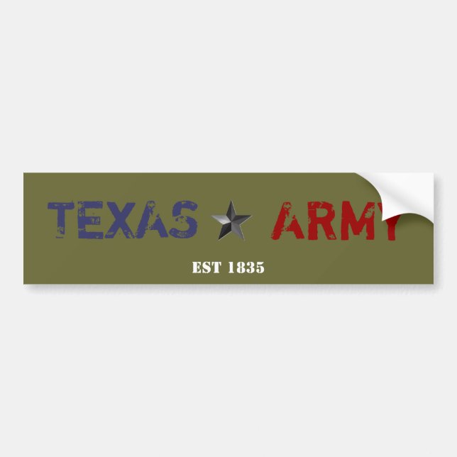 AUTOCOLLANT DE VOITURE ARMÉE DU TEXAS (Devant)