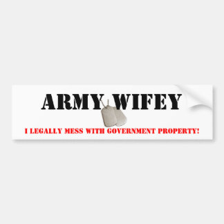 Autocollant De Voiture Armée Wifey