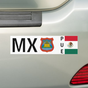 Autocollant De Voiture Armoiries de Puebla de los Ángeles, Mexique
